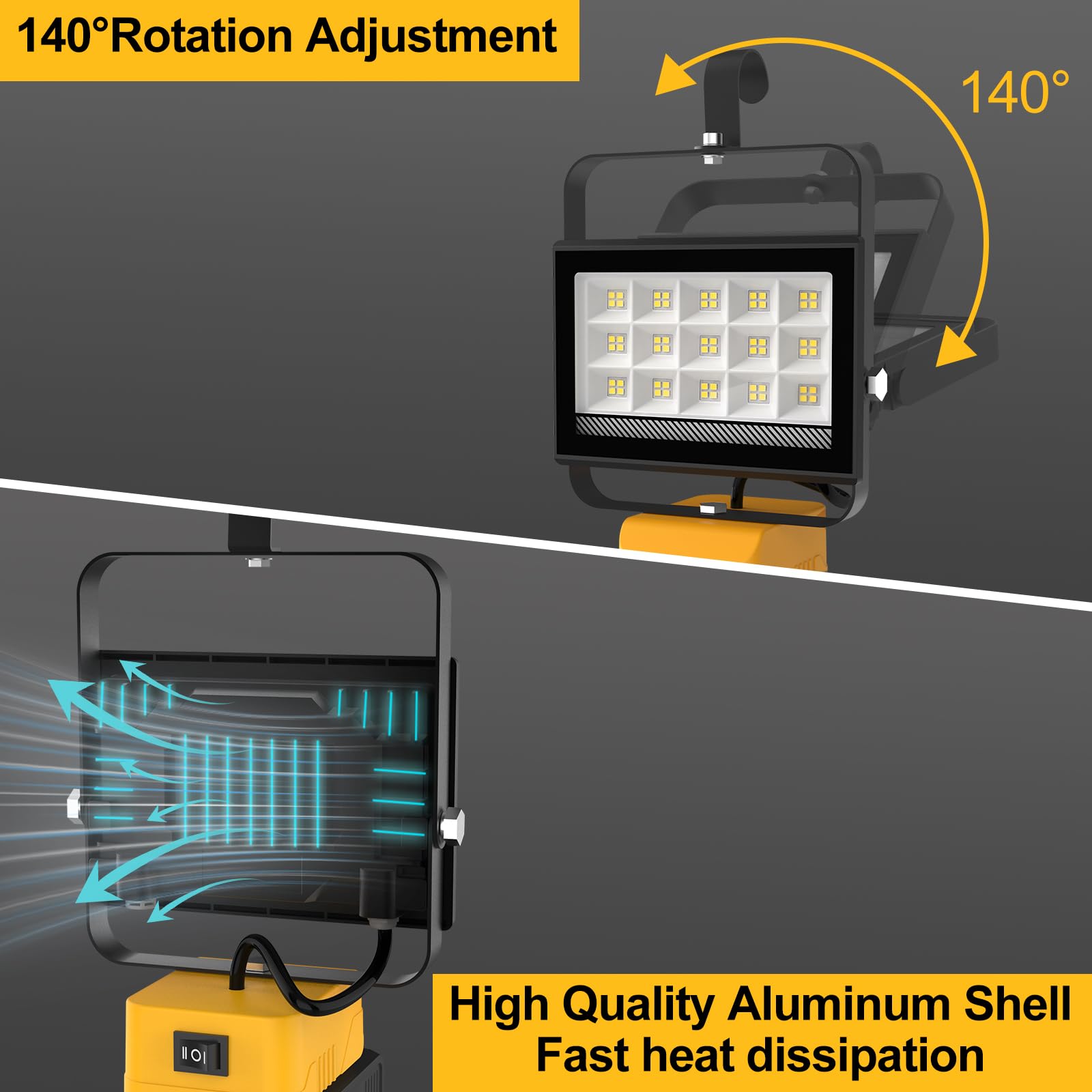 T-SUN broad applications for garage, car repair, camping, and more