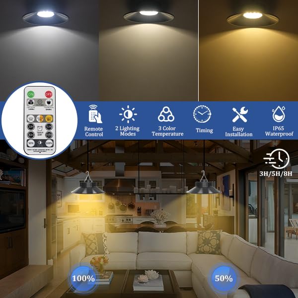 TSUNESLUX solar barn light provides dusk-to-dawn coverage.