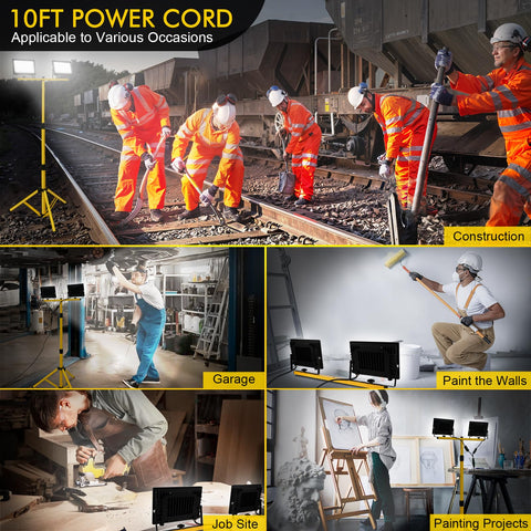 10-foot cord provides ample reach for indoor and outdoor setups.