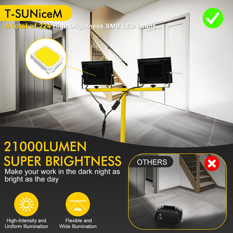 T-SUNiceM two-head LED delivers broader area lighting for workshops and garages.