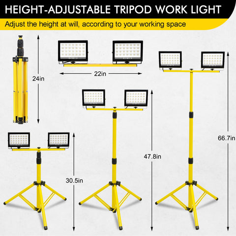 Light head rotates 360 degrees for precise aiming without moving the base.