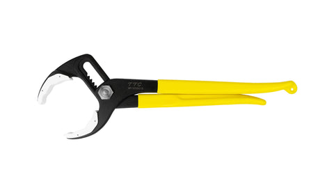 Tsunoda WP-300SC-S open jaws demonstrate adjustable grip for various diameters.