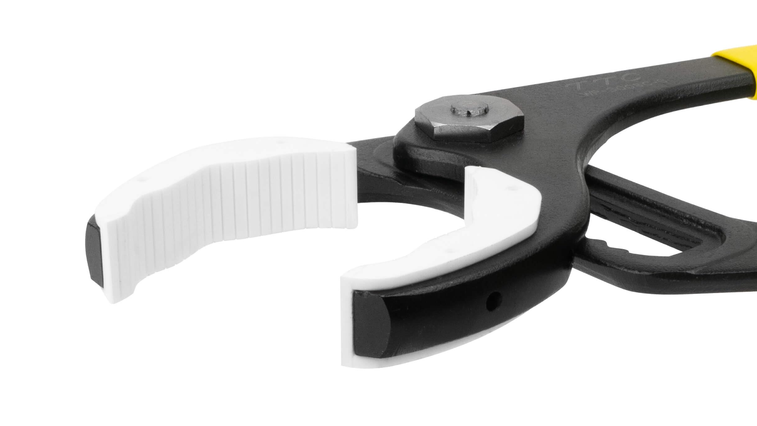Tsunoda WP-300SC-S replaceable jaws protect delicate surfaces during tightening tasks.