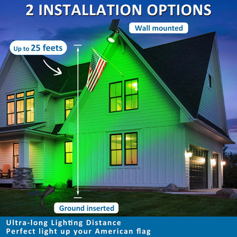 T-SUNUS Green Solar Driveway Light guides footsteps along the path.