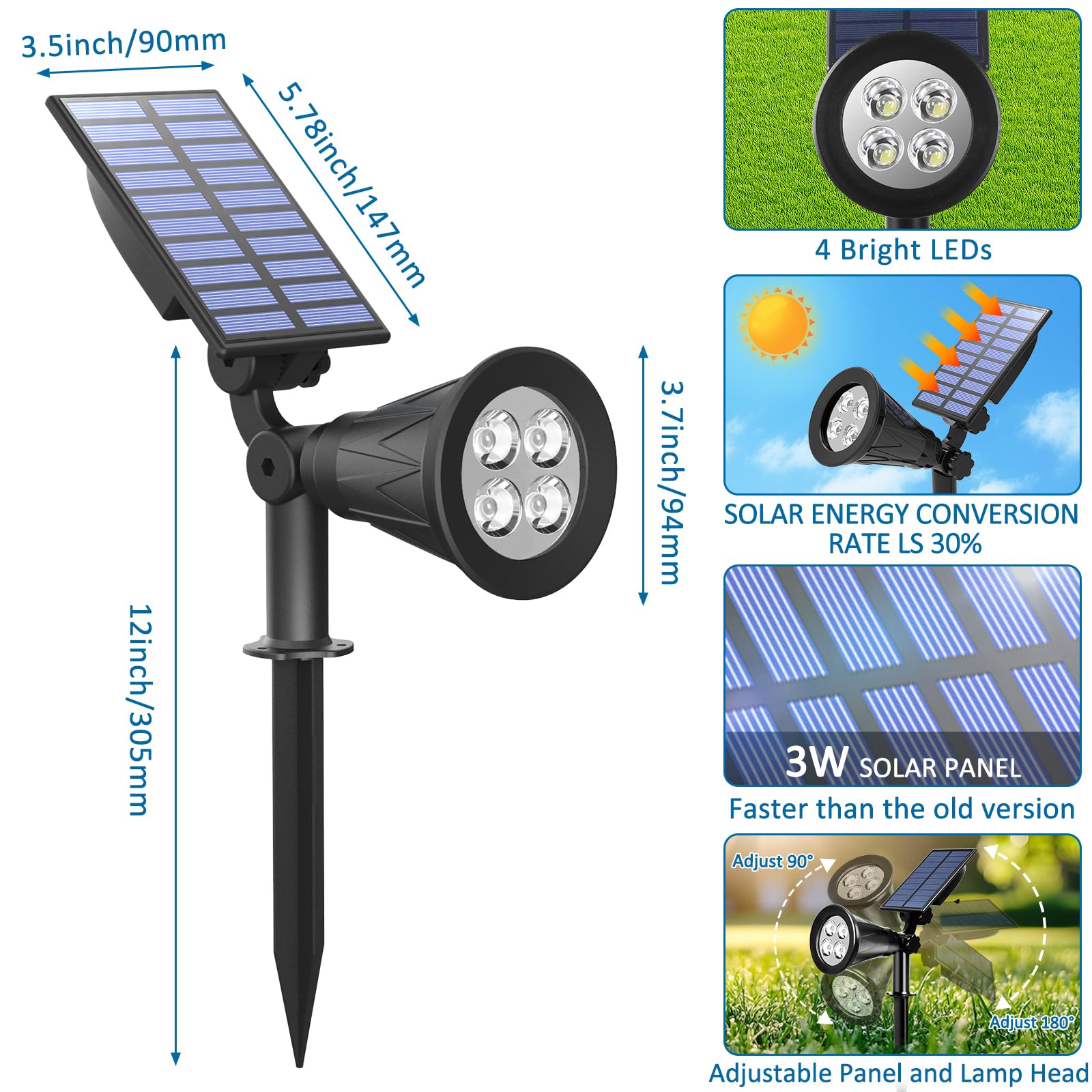 T-SUNUS Green Solar Yard Light adds safety and ambiance near the patio.