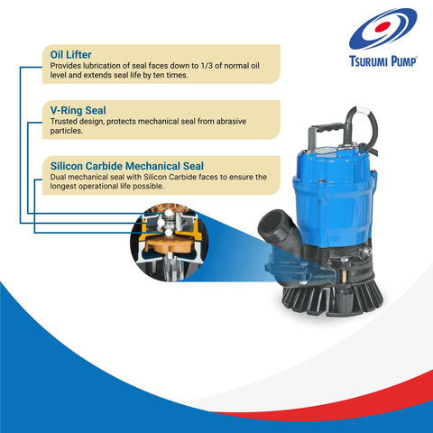 Tsurumi HS2.4S 2-inch discharge supports versatile hoses.