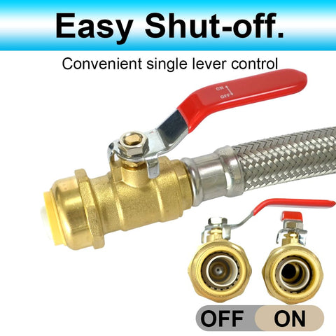 TT FLEX push-to-connect brass fitting enables tool-free installation