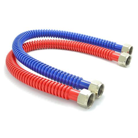 TT FLEX red hot-water connector clearly color-coded for hot water line.
