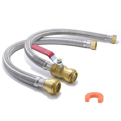 TT FLEX 24-inch water heater connector with braided hose for flexible, space-saving installs