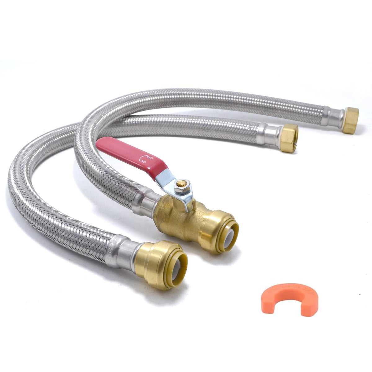 TT FLEX 24-inch water heater connector with braided hose for flexible, space-saving installs