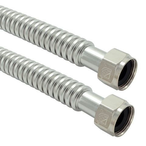 TT FLEX water heater connector corrugated 24in demonstrates flexible, leak-free fit for tight spaces.