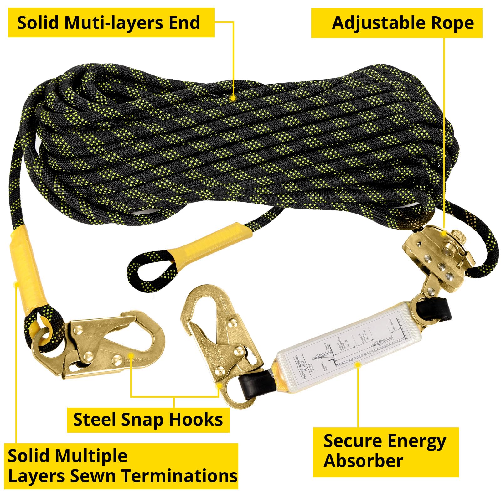 TT TRSMIMA braided polyester rope with 0.55 inch diameter for durable support