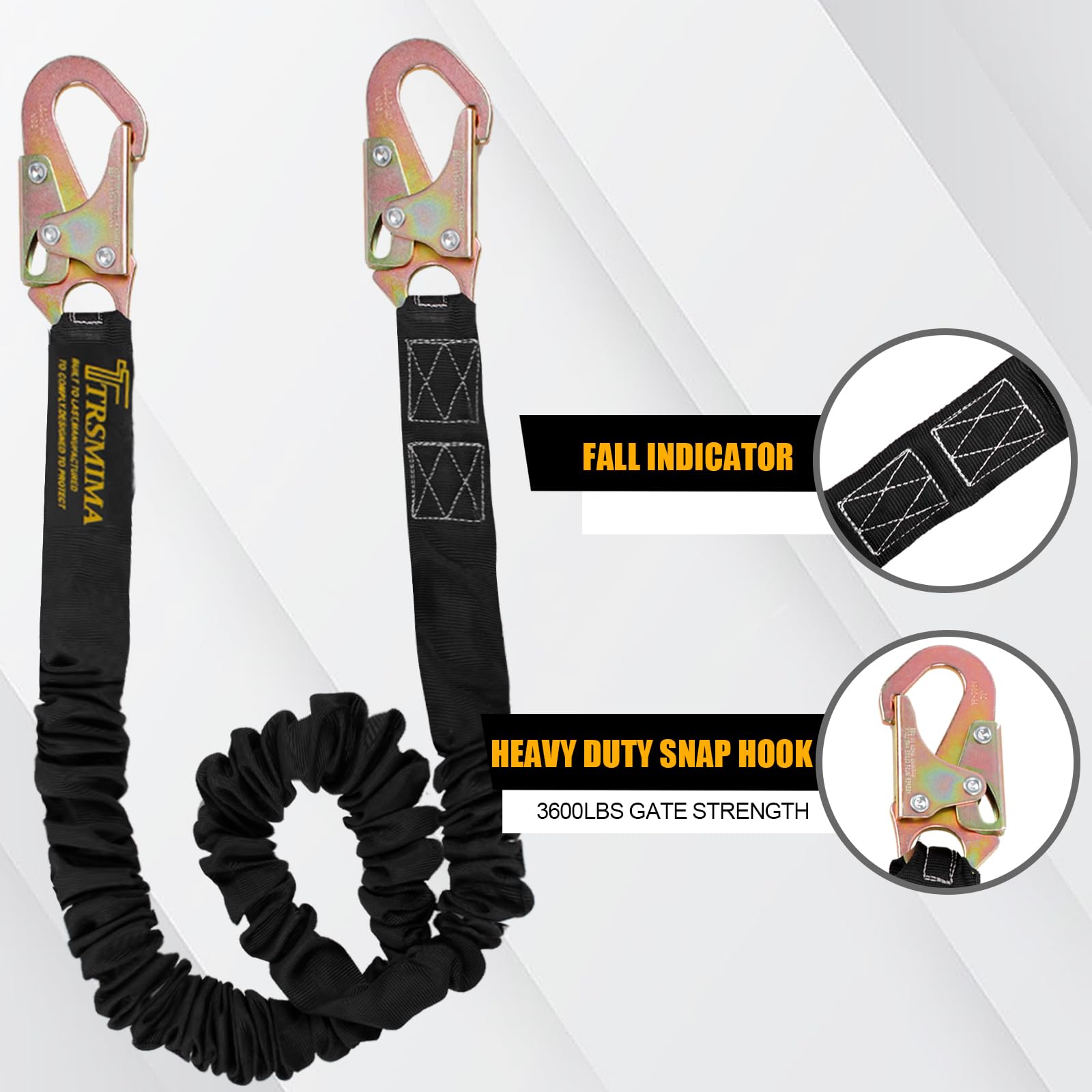 TT TRSMIMA dual snap hook system with self-locking gates for reliability