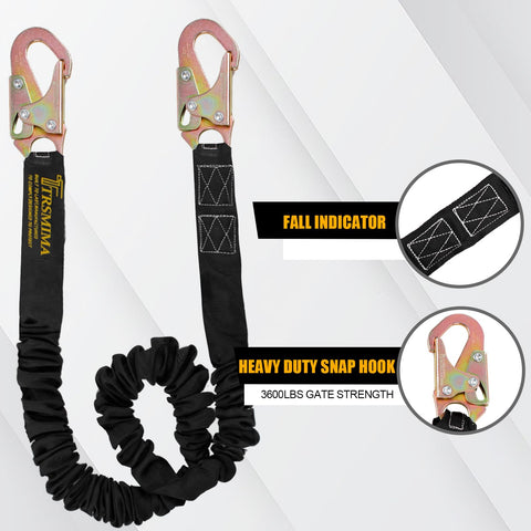 TT TRSMIMA dual snap hook system with self-locking gates for reliability