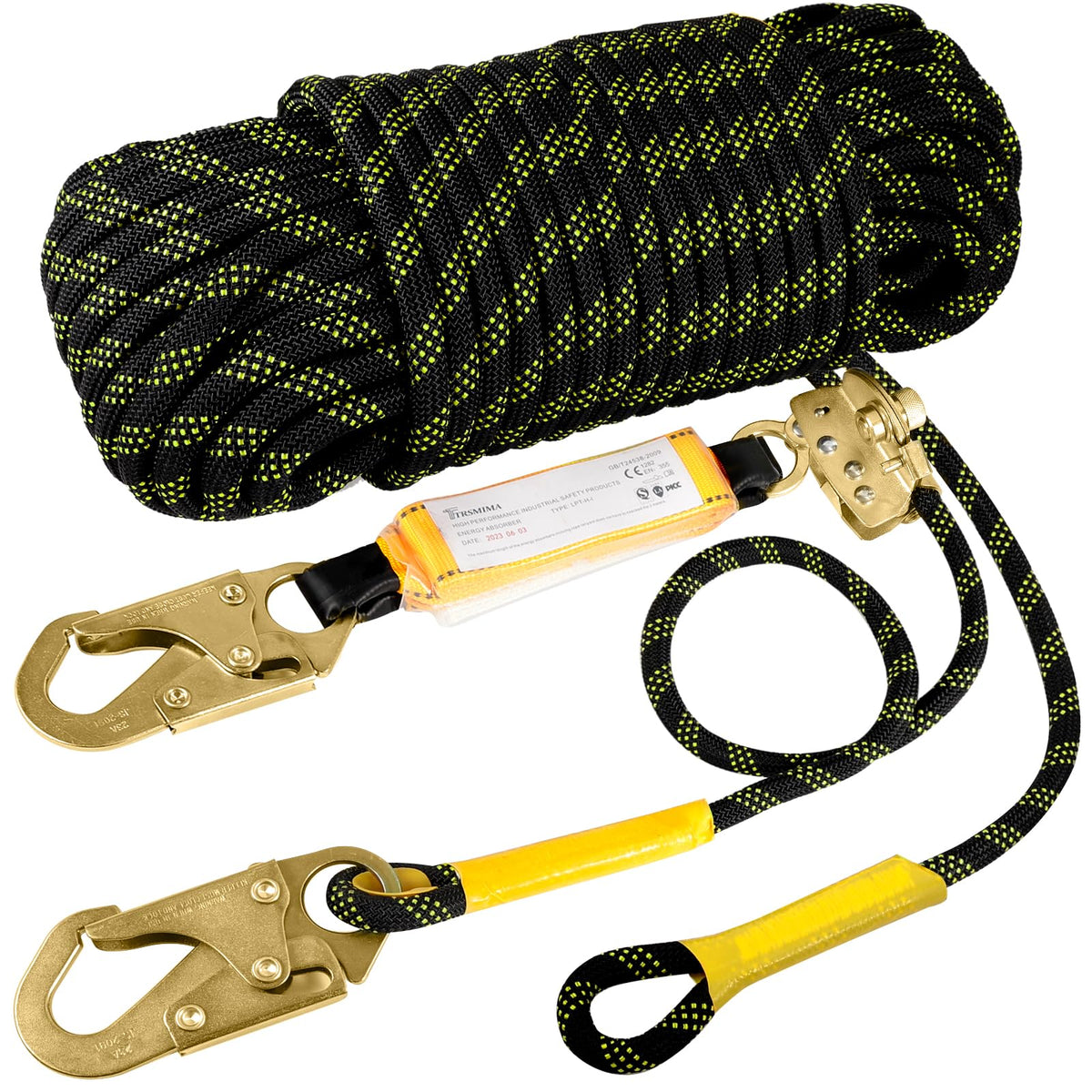 TT TRSMIMA rope harness 25ft for secure roof work and fall protection