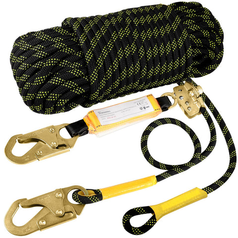 TT TRSMIMA rope harness 50ft vertical rope secures overhead roofing tasks