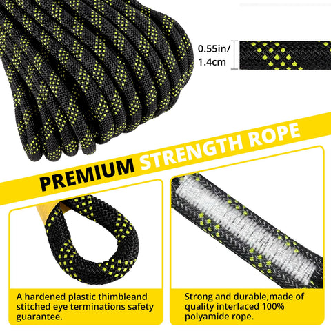 TT TRSMIMA alloy steel rope grab locks securely during ascent
