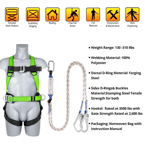 TT TRSMIMA safety harness back view demonstrates balanced support during elevation tasks.