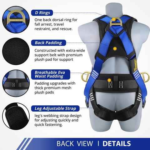 TT TRSMIMA safety harness with quick-release buckles for fast donning