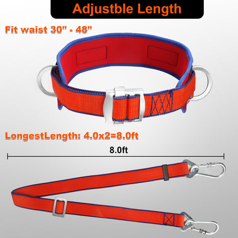 TT TRSMIMA adjustable safety lanyard enabling secure fall protection for ladders and trees.