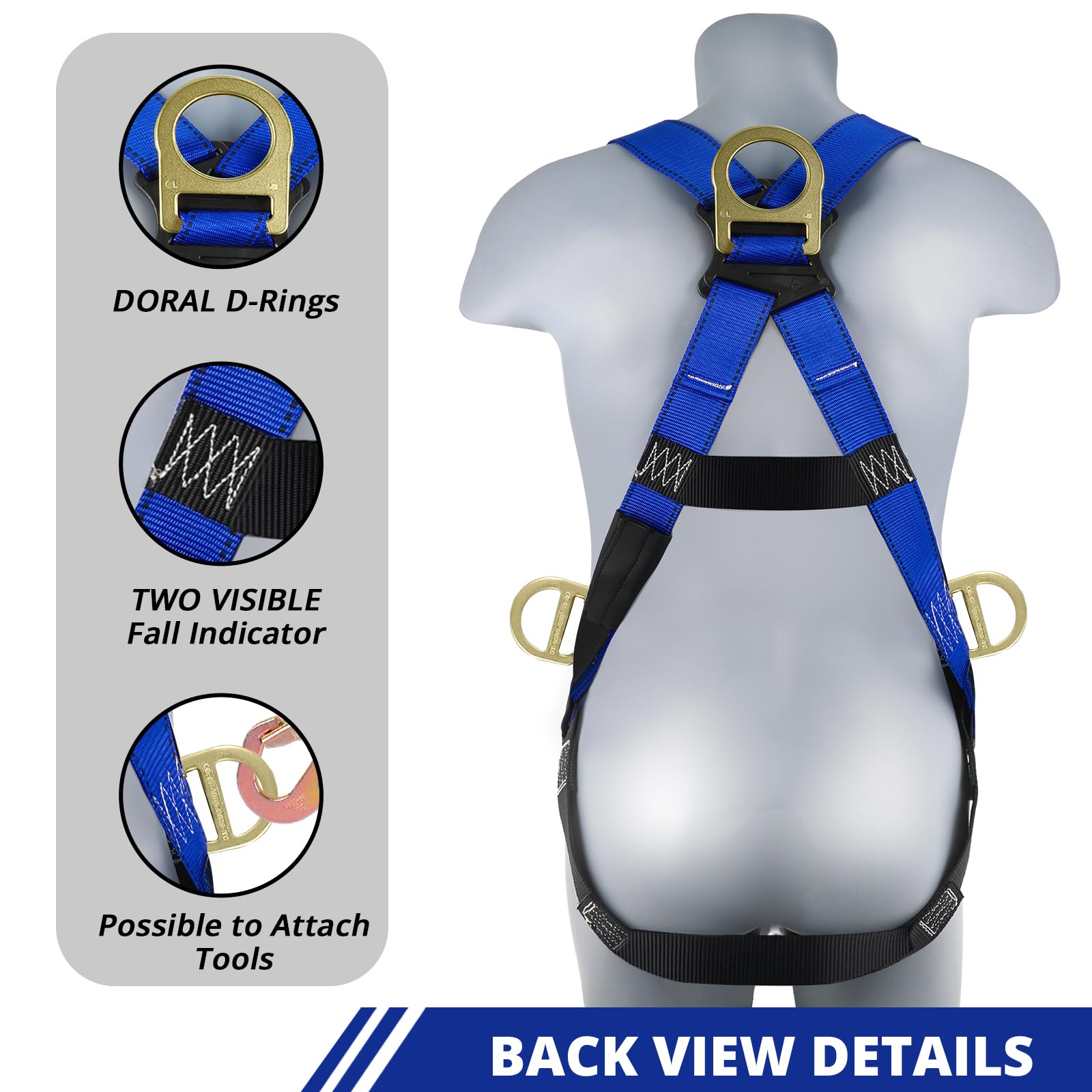 TT TRSMIMA side hip D-rings enabling work positioning and tool access