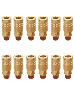 TTANYA Hardware 1/4-inch brass male coupler close-up for durable air tool connections