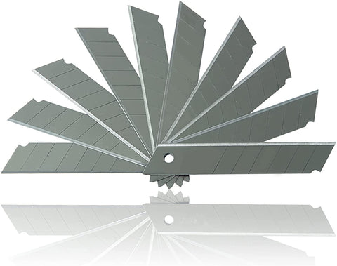 TTOVIA 50-pack 25mm blades showing snap-off segments for continuous cuts