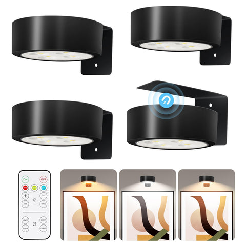 TTQ magnetic picture lights pack highlights artwork with wire-free setup for frames