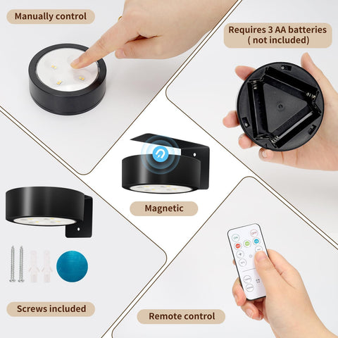 TTQ battery-powered puck light provides cable-free installation for any room