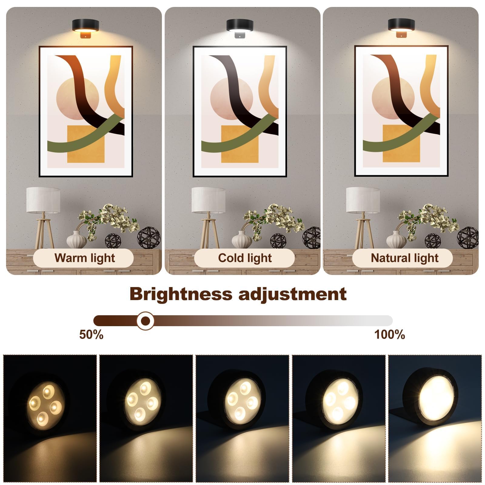 TTQ wide-application art light suitable for frames, artwork, bathrooms, or kitchens