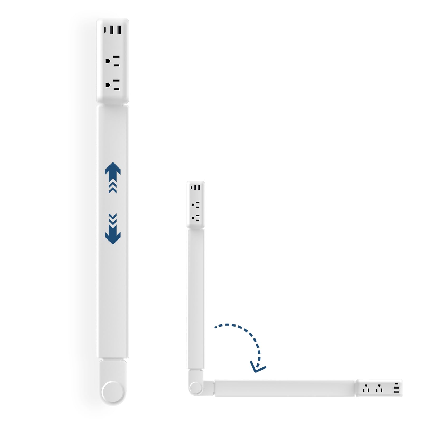 TTTOUAJ outlet extender showing extended length for easy access behind furniture