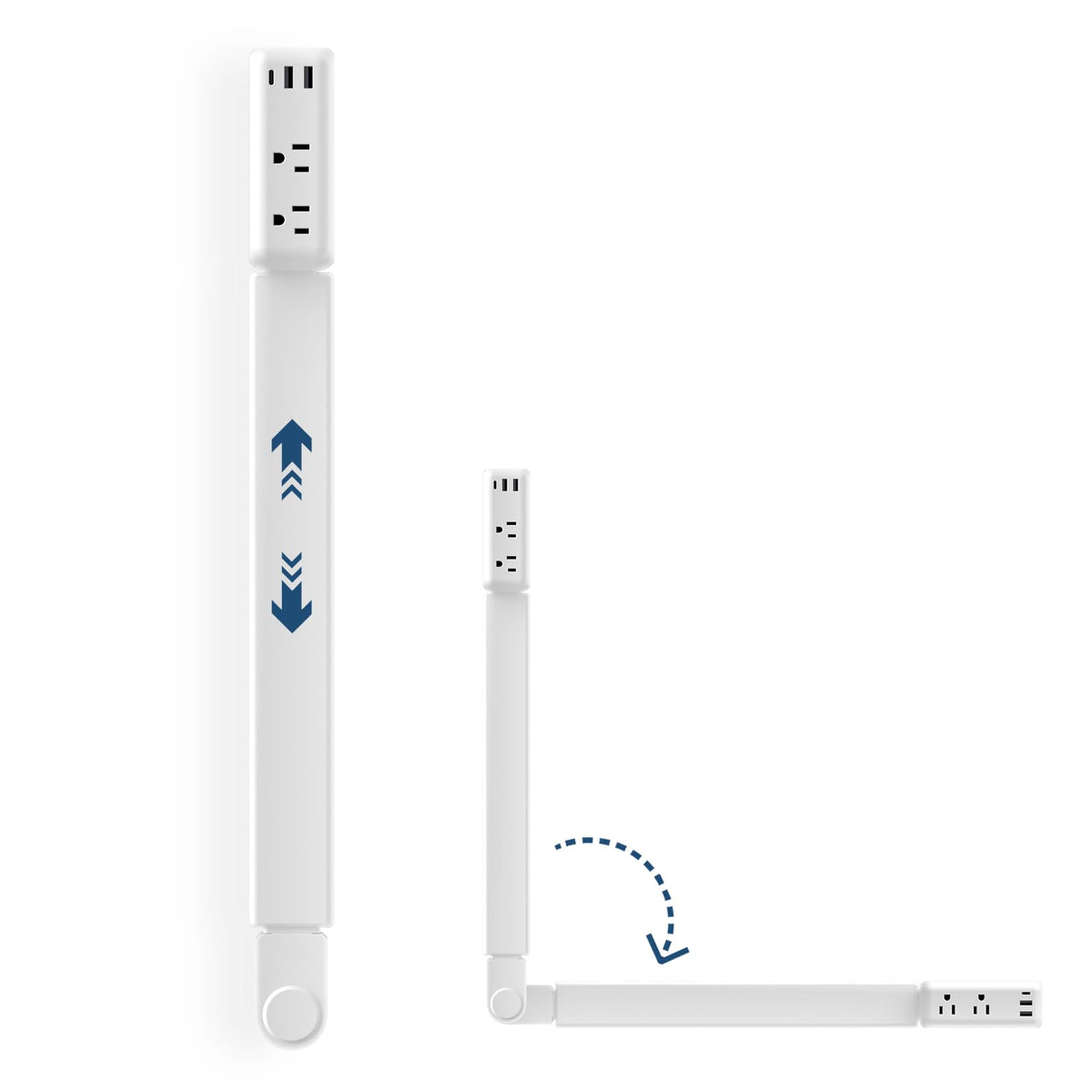 TTTOUAJ outlet extender showing extended length for easy access behind furniture