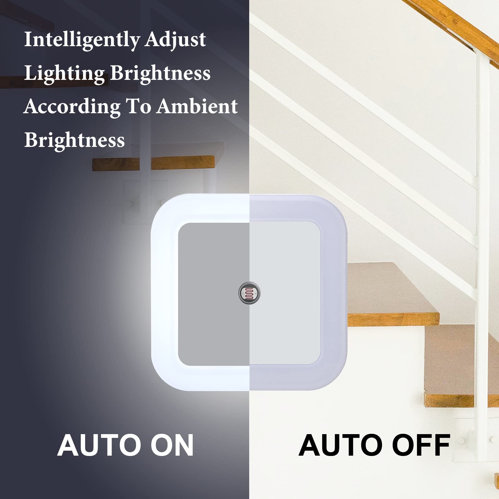 Tuanse night lights installed in hallway, bedroom, and bathroom for safe paths.