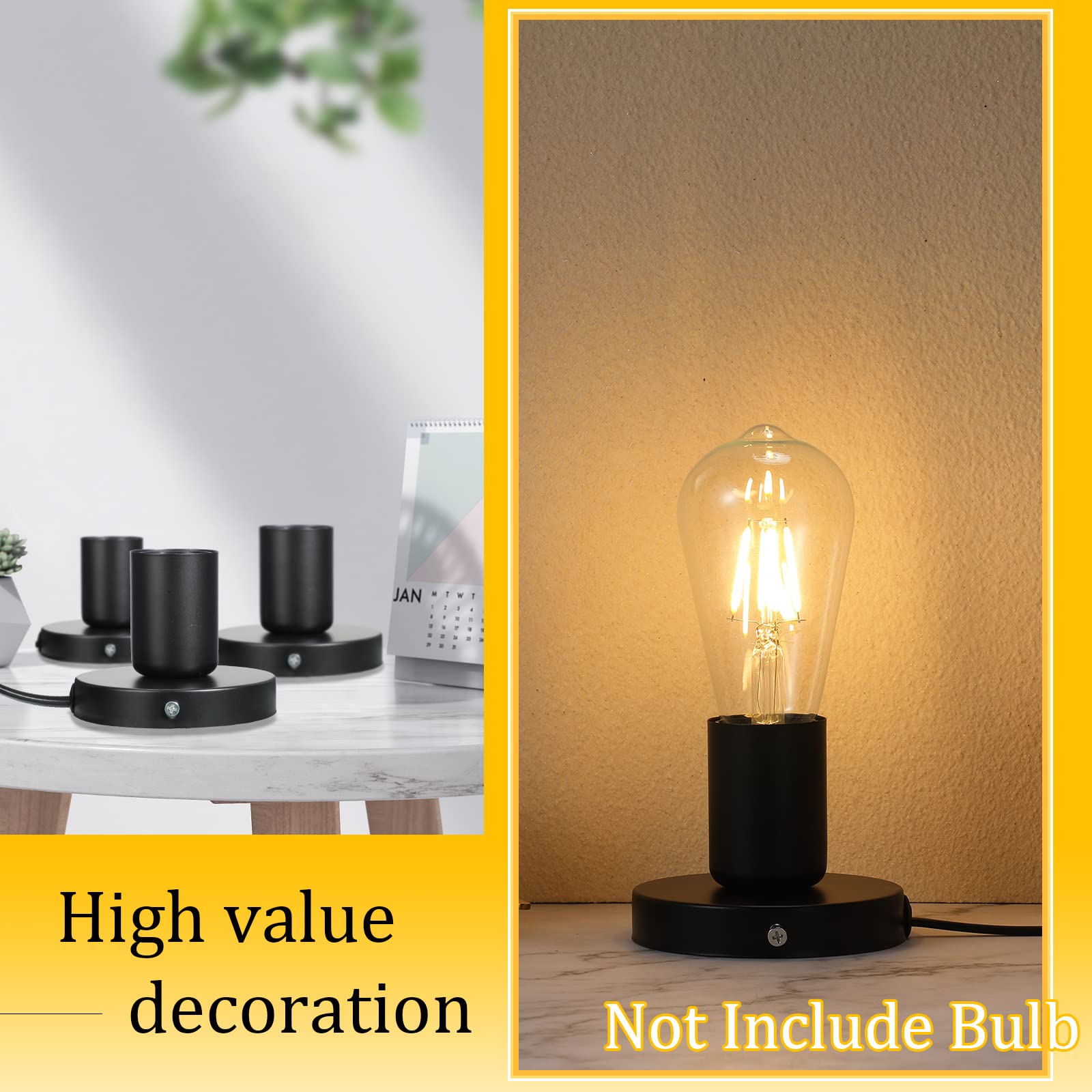 Tuanse polished metal desk lamp base adds elegant decor to living spaces.