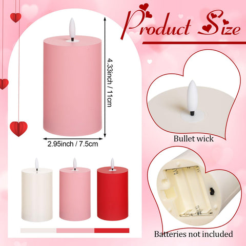 Tuanse pink flameless candle in romantic dining setup
