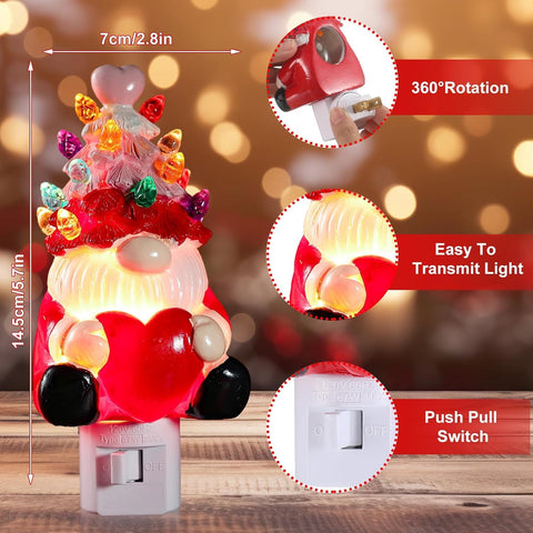Tuanse Valentine gnome tree casts warm pink light for romantic decor.
