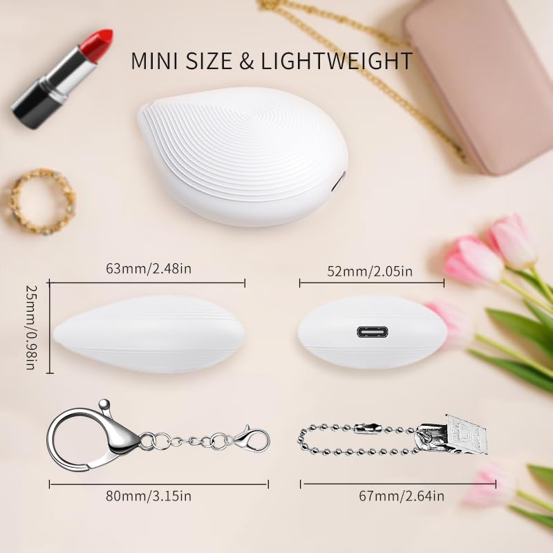 Tubasion portable purse light hangs or clips on travel gear
