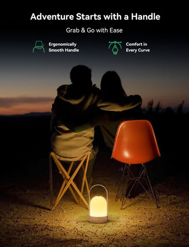Tubicen battery-operated lantern with 4-level touch dimming