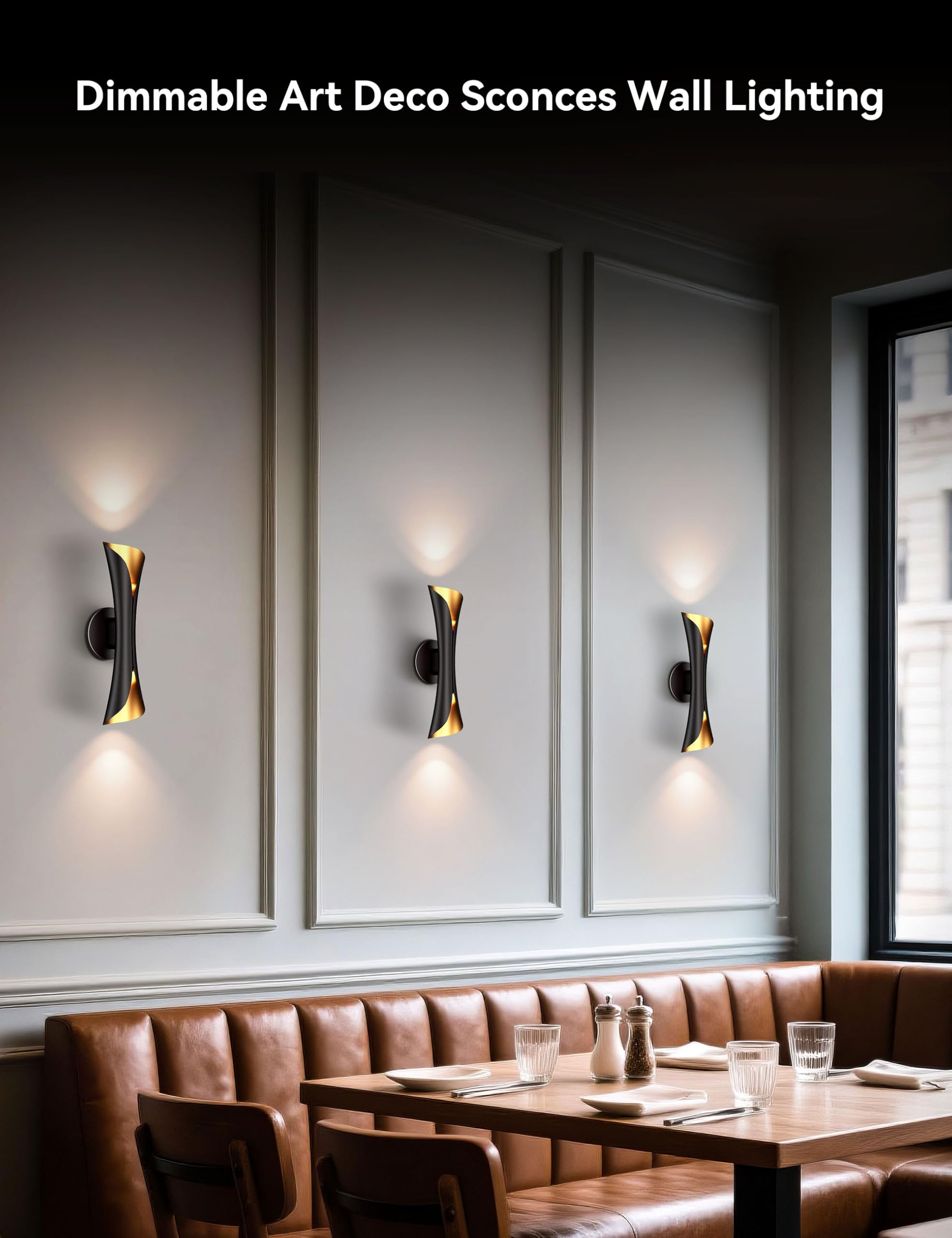Tubicen indoor sconce lit up bedroom wall for intimate evenings.