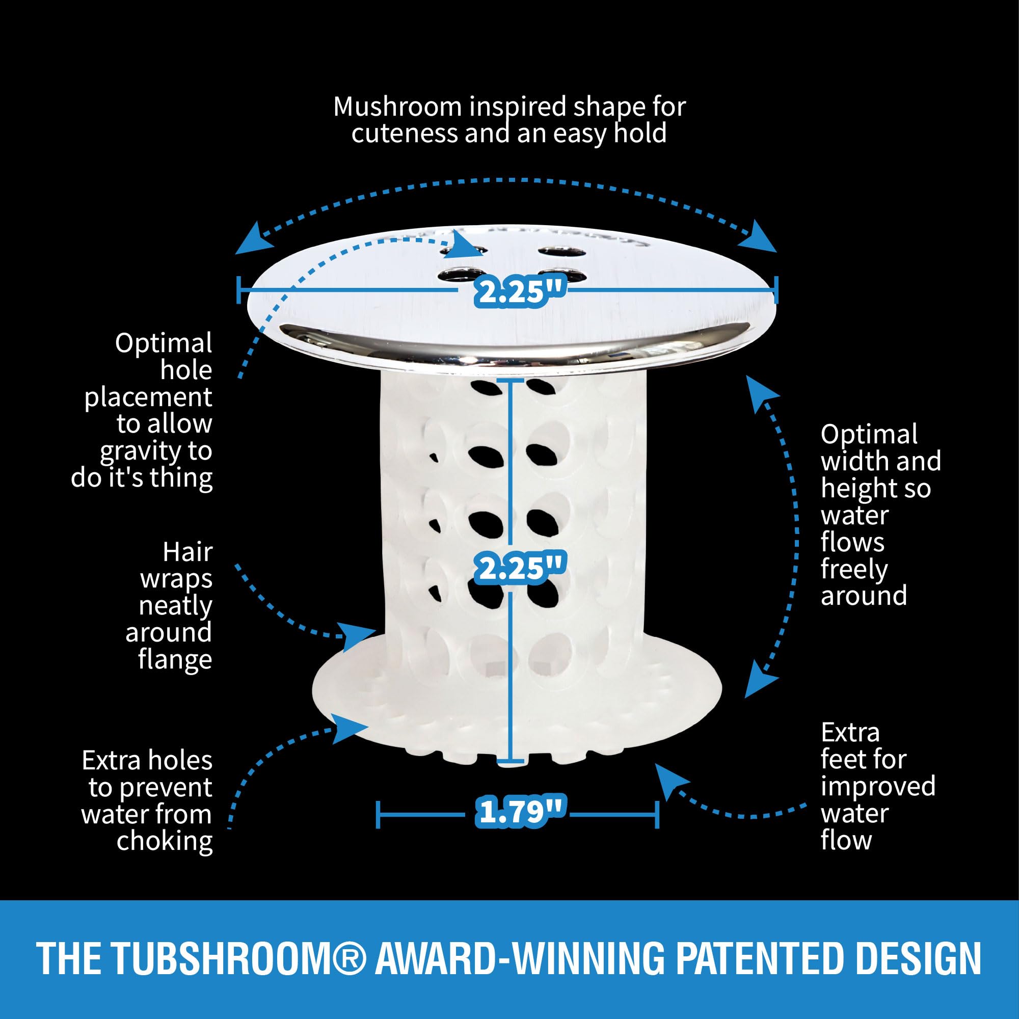 TubShroom easy cleanup with a quick wipe after use.