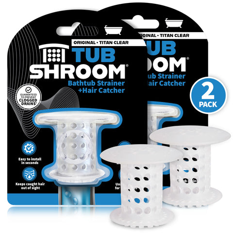 TubShroom inside-drain fit protects tub drains from hair clogs