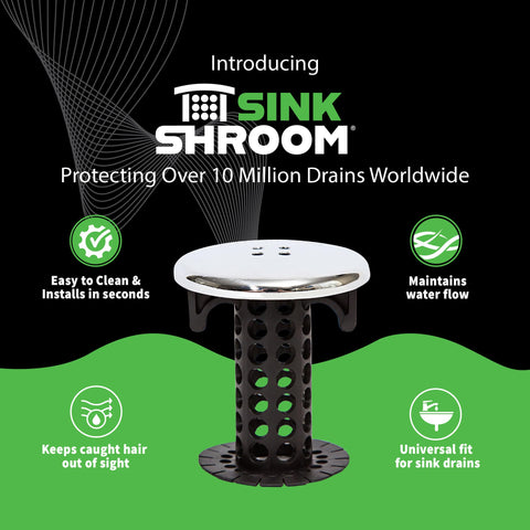 TubShroom SinkShroom inside-drain design fits standard sinks for easy installation.