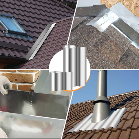 Tubtoken aluminum roll flashing 12in-50ft roof flashing offers durable, lightweight sealing