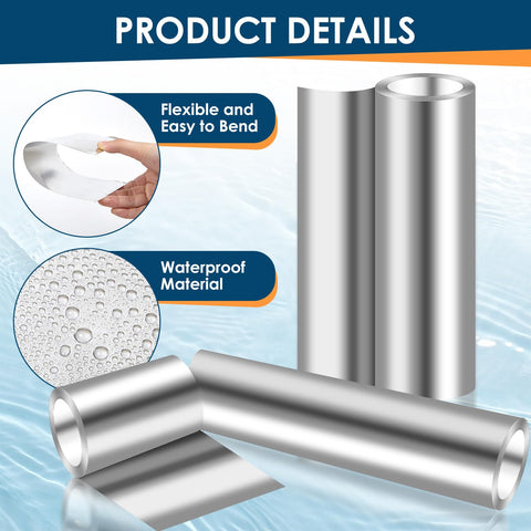 Tubtoken aluminum roll flashing 24in-50ft versatile for roofs walls and gardens