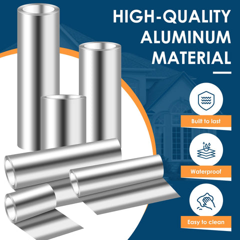 Tubtoken aluminum roll flashing 6in-100ft easy handling reduces installation effort