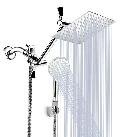 Tudoccy 8-inch rainfall shower head for a spa-like shower experience