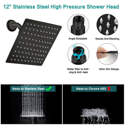 Tudoccy 11-inch extension arm adjusts height and angle for comfortable showers.