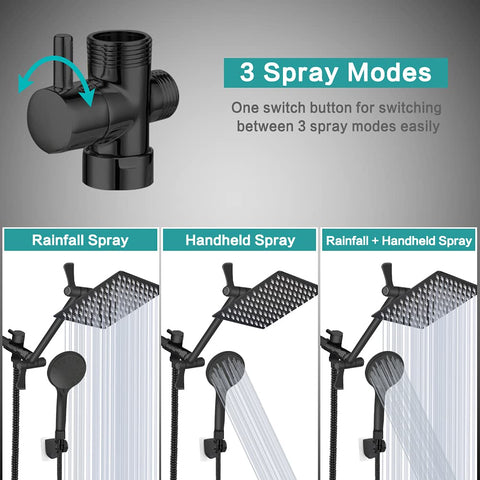 Tudoccy handheld shower with 9 settings for a customizable spray
