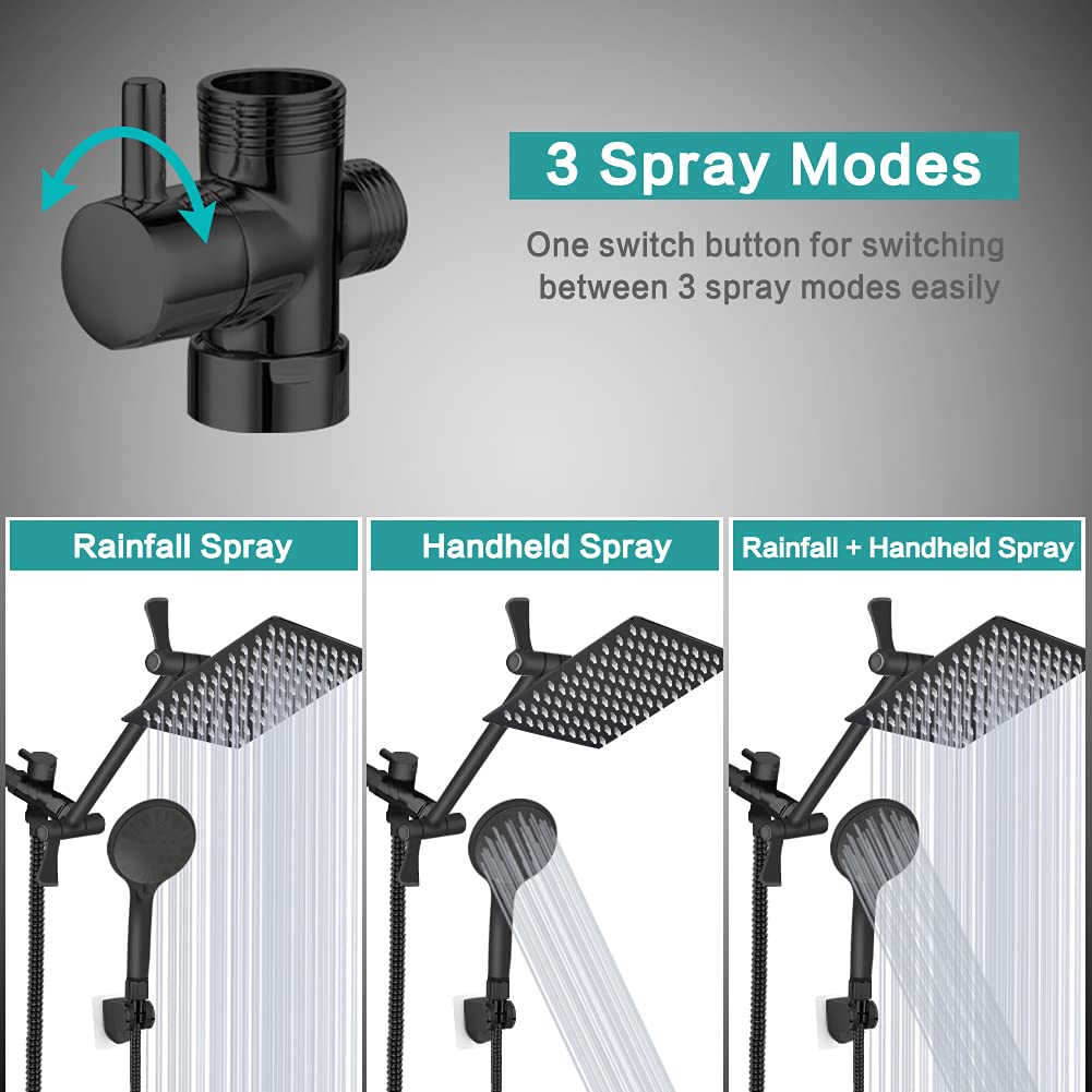 Tudoccy handheld shower with 9 settings offers versatile cleansing and targeted spray.