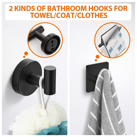 Tudoccy robe hook middle, adds extra towel and robe storage.
